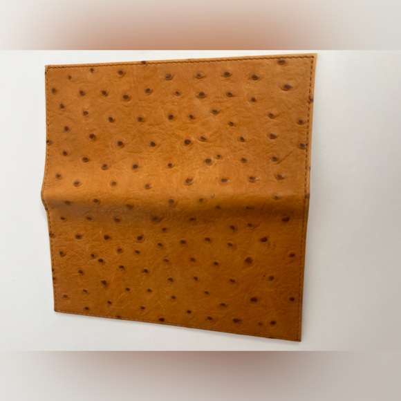 Dooney & Bourke Brown Ostrich Leather Trifold Wallet - Picture 6 of 10